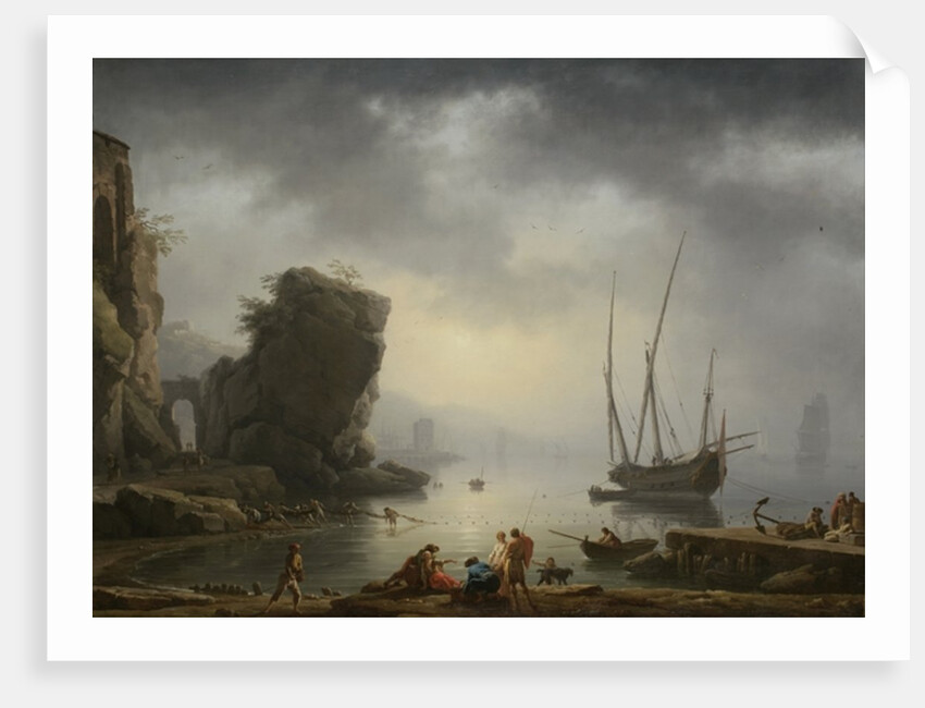 Mediterranean Coastal Scene, 1746 by Antoine Charles Horace Vernet