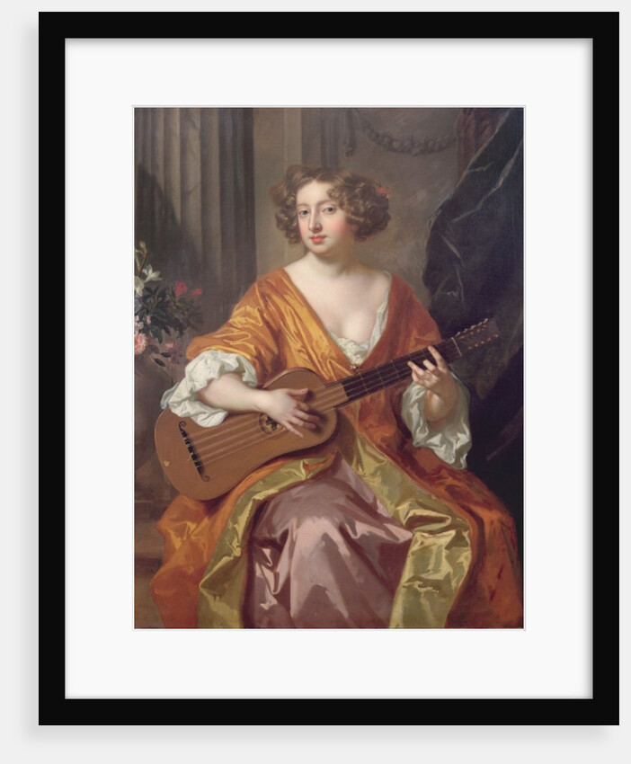 Portrait of Mrs Moll Davies, mistress of Charles II, flowers painted by Jean Baptiste Monnoyer by Peter Lely