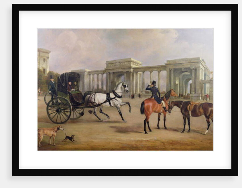 Mr. Massey Stanley with cabriolet and hacks at Hyde Park Corner, 1833 by John E. Ferneley
