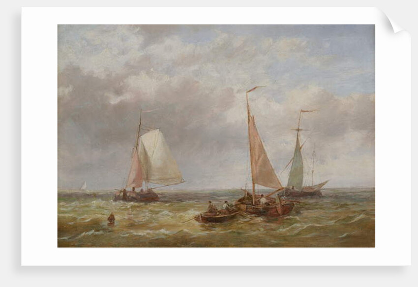 Fishing Boats at Sea by Abraham Hulk
