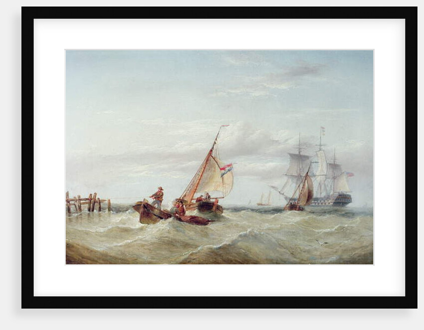 An East Indiaman and other Shipping off the Coast by Henry Redmore