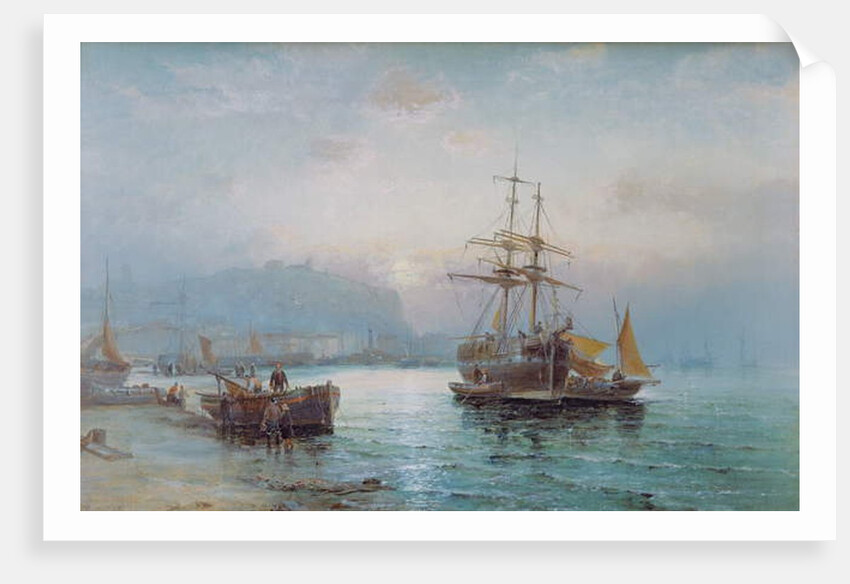 Scarborough Harbour by William A. Thornley or Thornbery