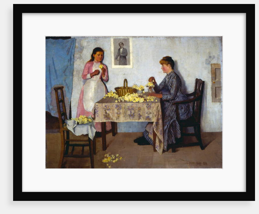 Bundling Primroses, 1889 by Percy Bovill