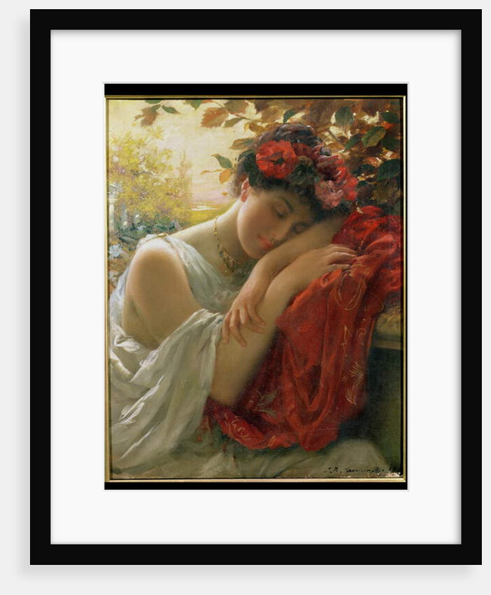 Woman Dreaming by Thomas Benjamin Kennington