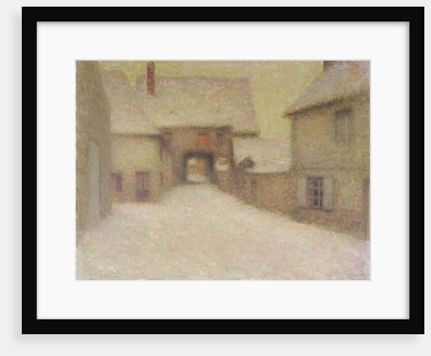 Snow, the Old Village, Gerberoy, 1902 by Henri Eugene Augustin Le Sidaner