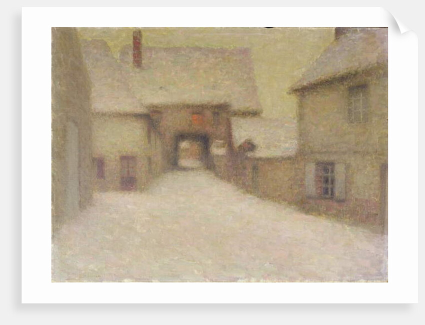 Snow, the Old Village, Gerberoy, 1902 by Henri Eugene Augustin Le Sidaner