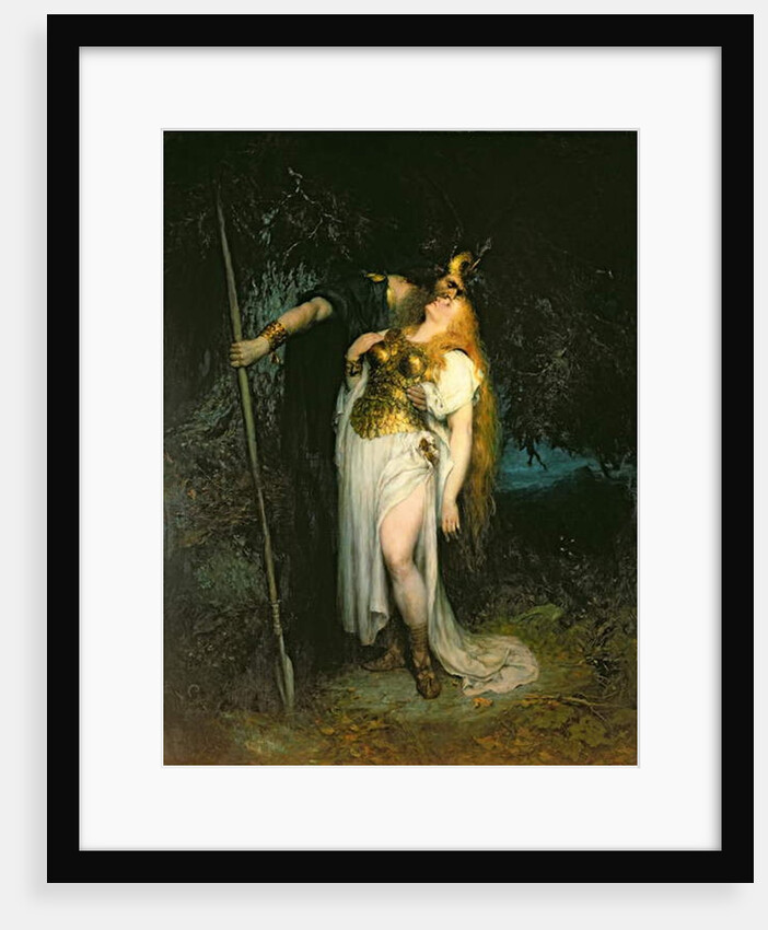 Wotan Bidding Farewell to Brunhilde, 1908 by Ferdinand Leeke