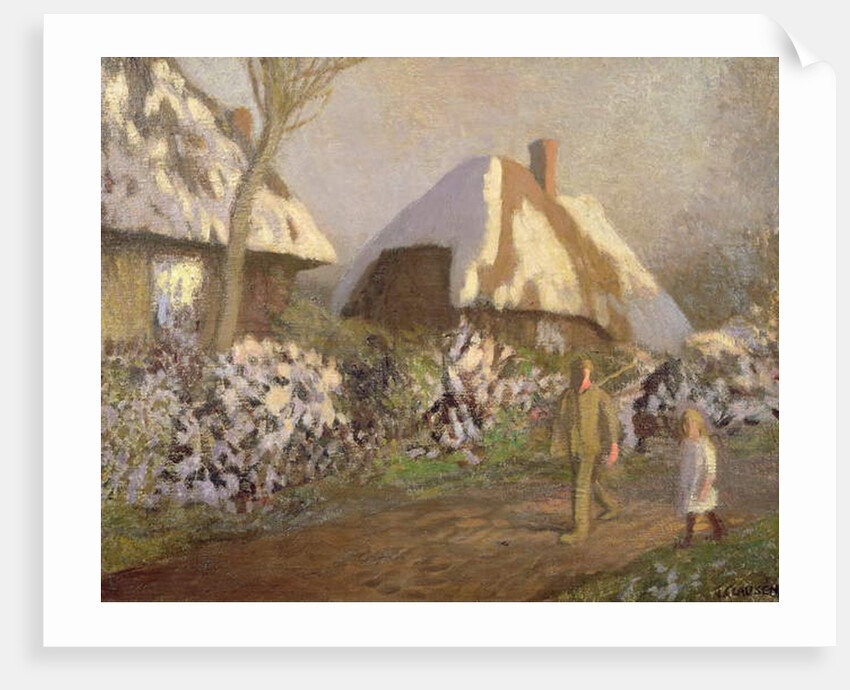Cottages on the Frosty Afternoon by George Clausen