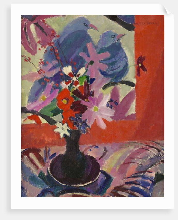 Flowers with birds, c.1926 by Mildred Bendall