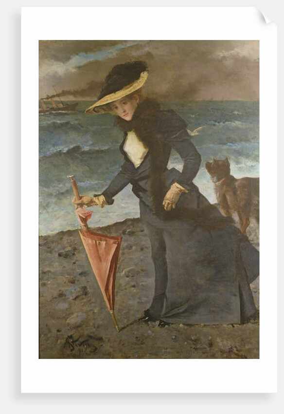 On The Sea Shore, 1891 by Alfred Emile Stevens