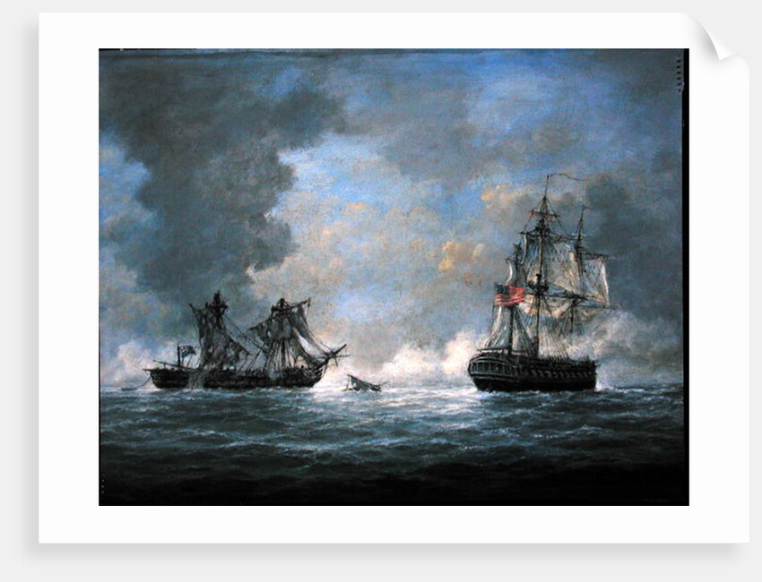 The action between U.S Frigate 'United States' and the British frigate 'Macedonian' off the Canary Islands on October 25th, 1812 by Richard Willis