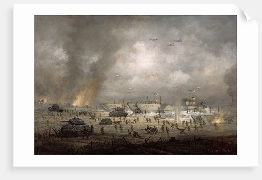 The Tanks Go In, Sword Beach by Richard Willis