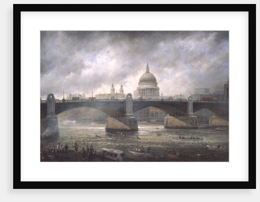 St. Paul's Cathedral from the Southwark Bank, Doggett Coat and Badge Race in Progress by Richard Willis
