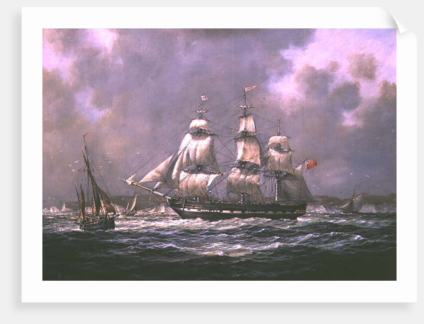 East Indiaman H.C.S. 'Thomas Coutts' off the Needles, Isle of Wight by Richard Willis