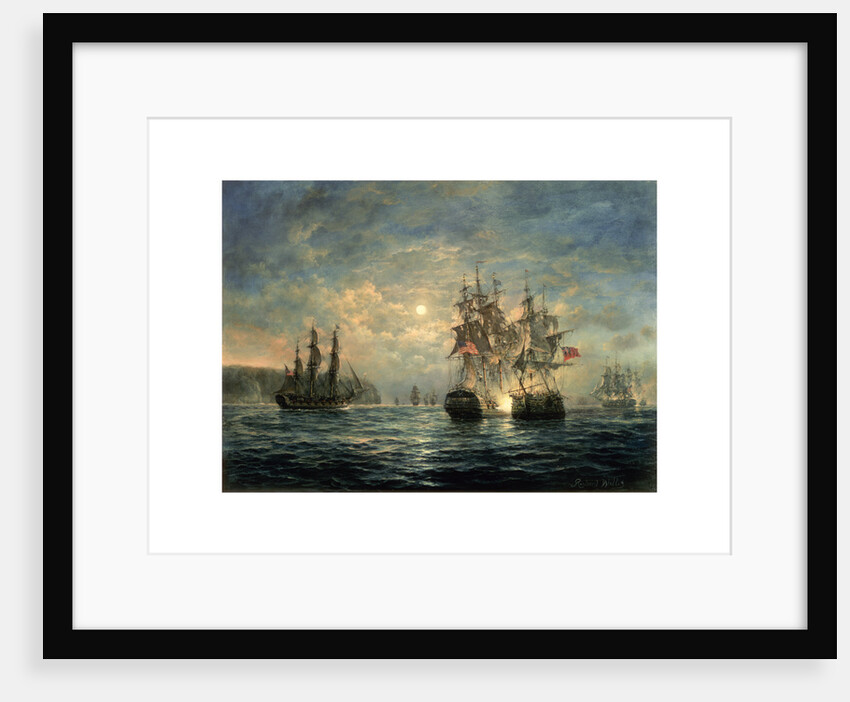 Engagement Between the 'Bonhomme Richard' and the 'Serapis' off Flamborough Head by Richard Willis