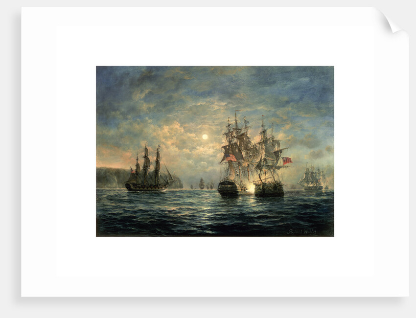 Engagement Between the 'Bonhomme Richard' and the 'Serapis' off Flamborough Head by Richard Willis