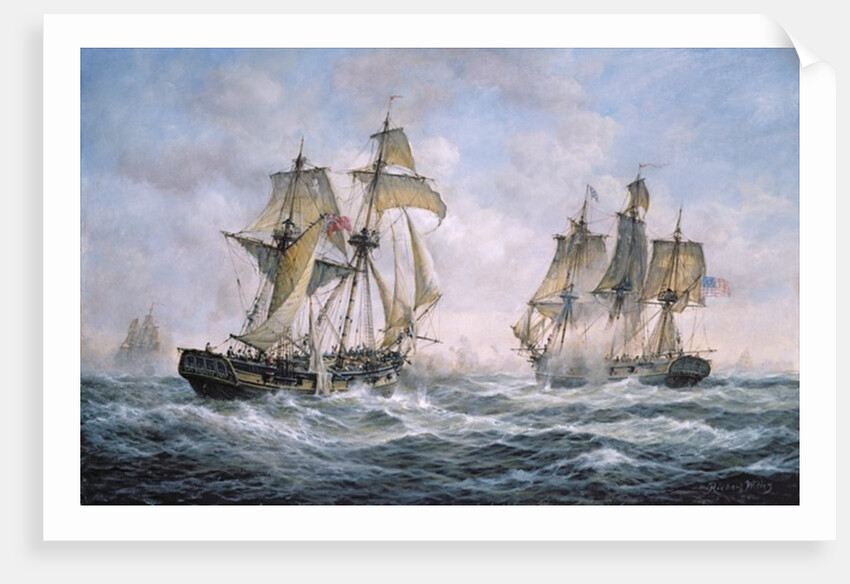 Action Between U.S. Sloop-of-War 'Wasp' and H.M. Brig-of-War 'Frolic', 1812 by Richard Willis