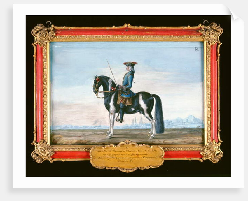 No.8 A piebald horse and rider by Baron Reis d' Eisenberg