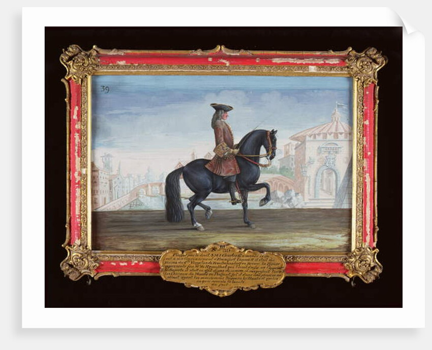 No. 39 'Le Superbe', a horse of the Spanish Riding School performing a dressage movement called a 'Piaffe' by Baron Reis d' Eisenberg