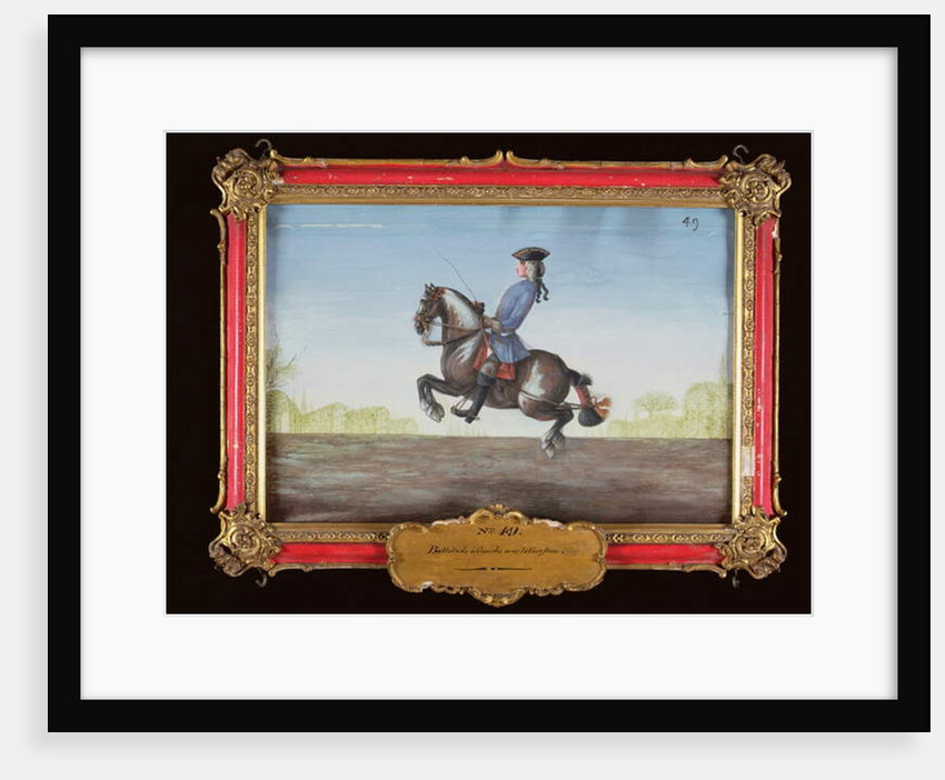 No. 49 A horse of the Spanish Riding School performing a dressage movement called a 'Ballotade' by Baron Reis d' Eisenberg