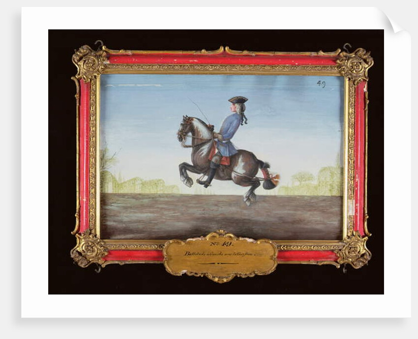 No. 49 A horse of the Spanish Riding School performing a dressage movement called a 'Ballotade' by Baron Reis d' Eisenberg