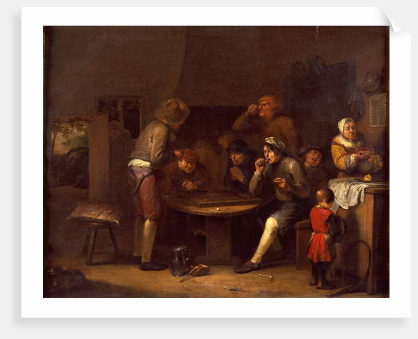 Interior of a farmhouse, 1677 by Egbert van the Elder Heemskerck