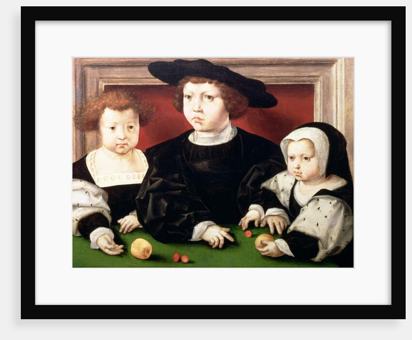 The children of King Christian II of Denmark, Norway and Sweden; John, Christina and Dorothea by Jan Gossaert