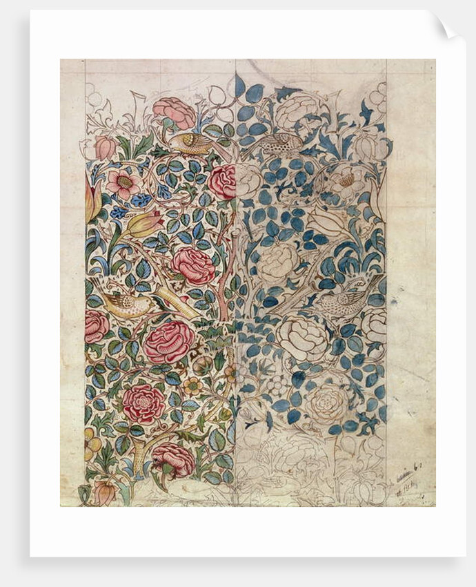 Rose wallpaper design by William Morris