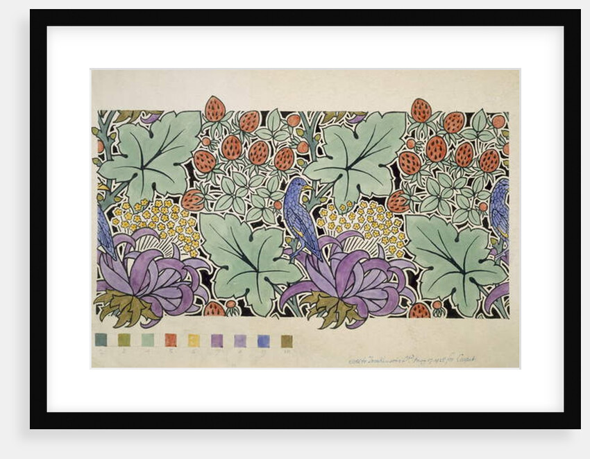 Blue Bird Amongst the Strawberries by Charles Francis Annesley Voysey