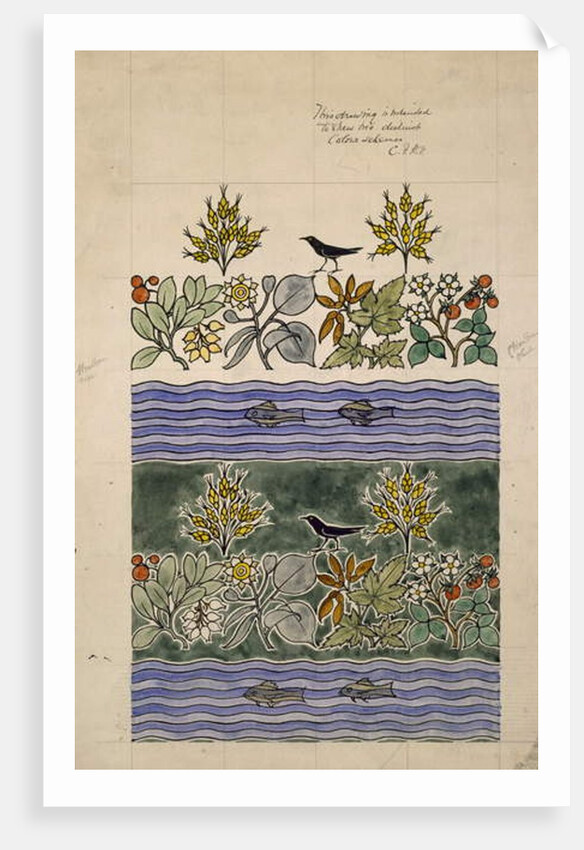 Design intended to show two distinct colour schemes by Charles Francis Annesley Voysey