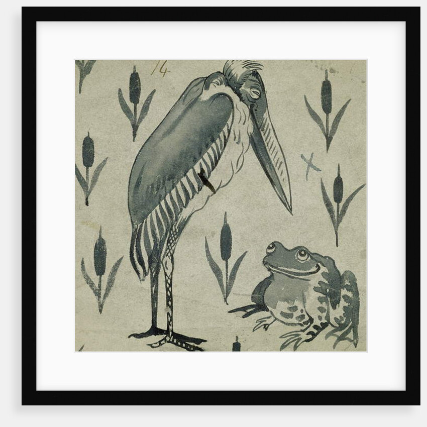 A Pelican and Frog in Conversation by William De Morgan