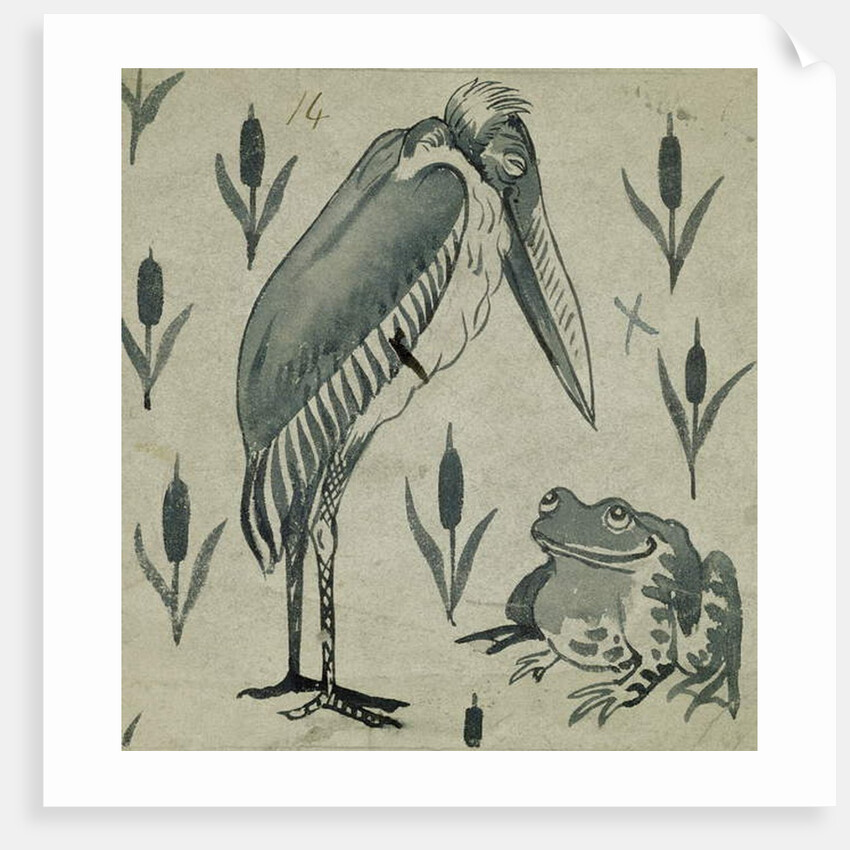 A Pelican and Frog in Conversation by William De Morgan