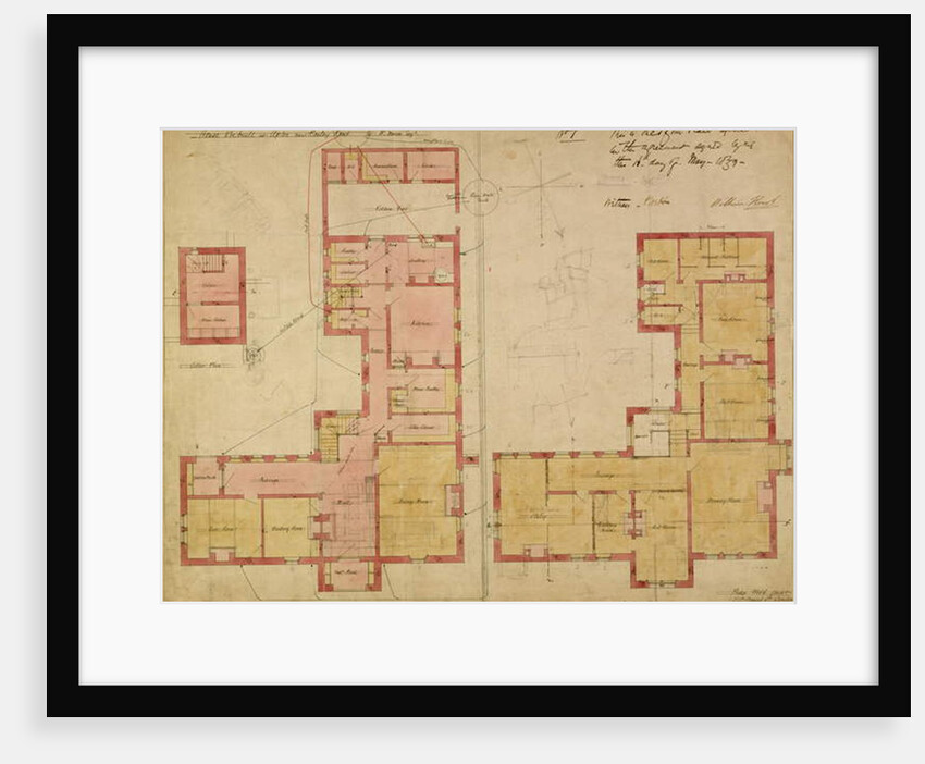 Plans for the Red House, Bexley Heath, 1859 by Philip Webb