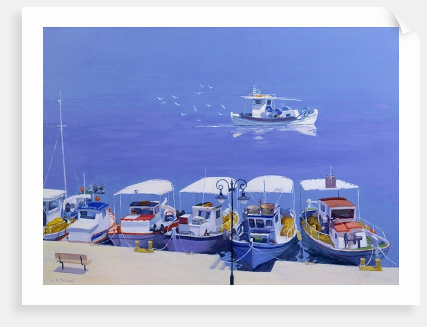 Greek Fishing Boats by William Ireland