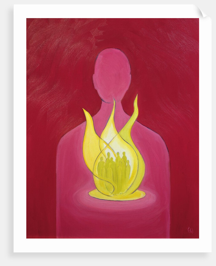 With God's love we can help and pray for those we carry in our hearts, 2000 by Elizabeth Wang