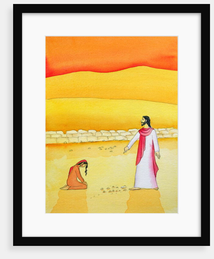 Jesus forgives the woman caught in adultery, 2006 by Elizabeth Wang