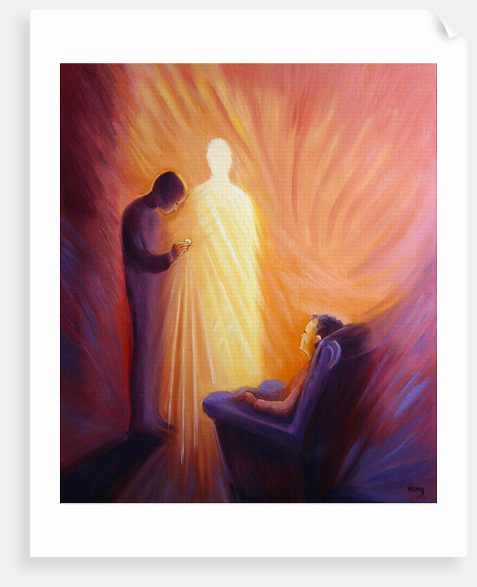 Jesus Christ comes to us in Holy Communion when we are sick or housebound, 2001 by Elizabeth Wang