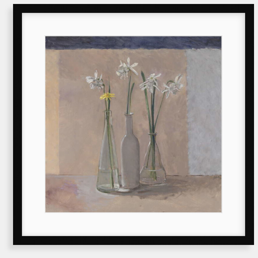 White Daffs & Dandelion, 2009 by William Packer