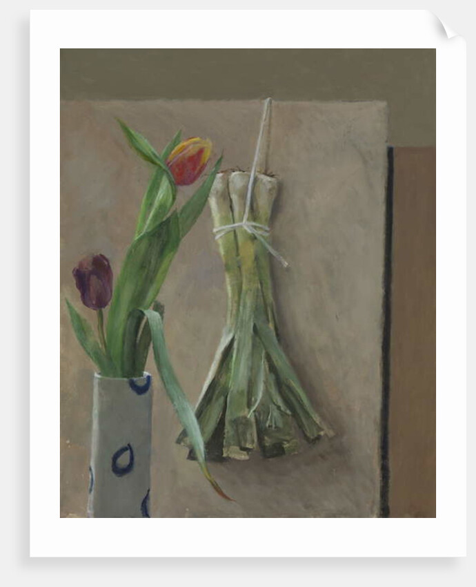 Leeks Suspended, 2014 by William Packer