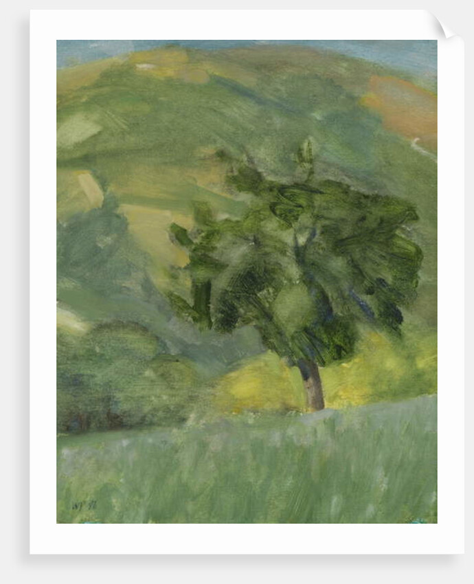 Tree on Hill, 2013 by William Packer