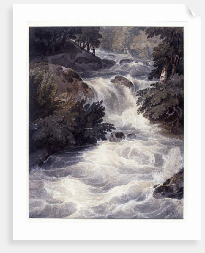 Waterfall at Ambleside, seen through a window, 1807 by William Havell