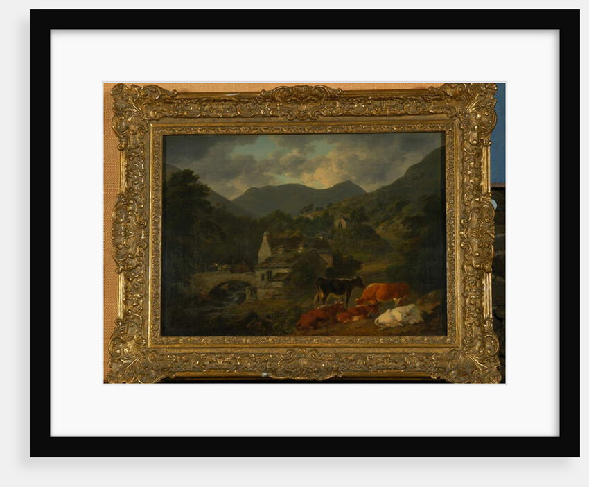 Buttermere Bridge and Church from The Fish Inn, 1813 by Julius Caesar Ibbetson