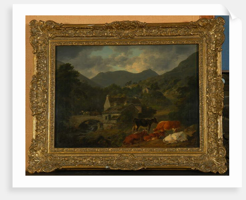 Buttermere Bridge and Church from The Fish Inn, 1813 by Julius Caesar Ibbetson