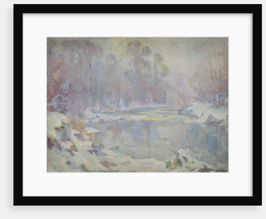 River Scene in Winter by Harry William Adams