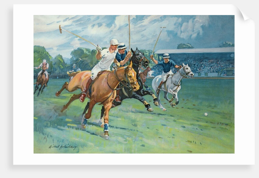 Polo at Hurlingham, The Westchester Cup, 1936 by Gilbert Holiday