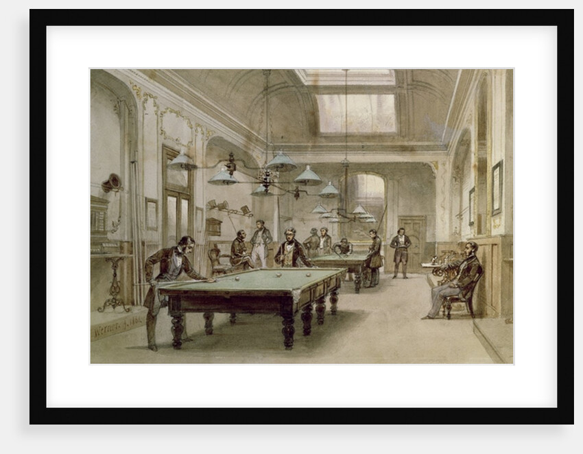 A Billiard Room, 1861 by Carl Friedrich Heinrich Werner