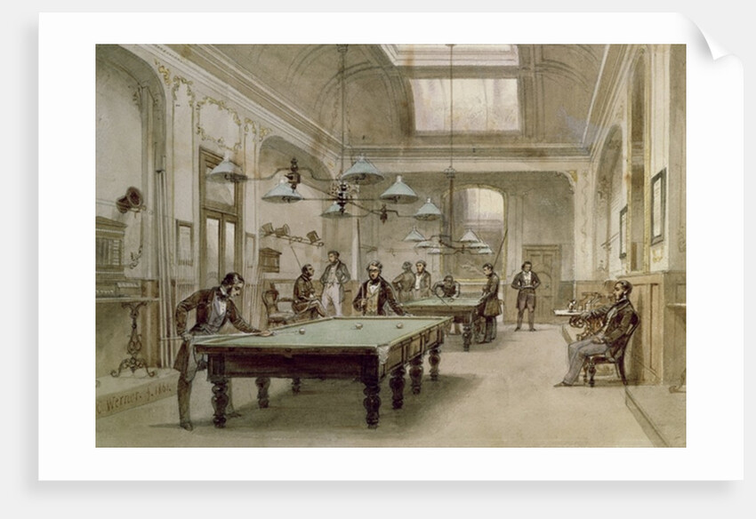 A Billiard Room, 1861 by Carl Friedrich Heinrich Werner
