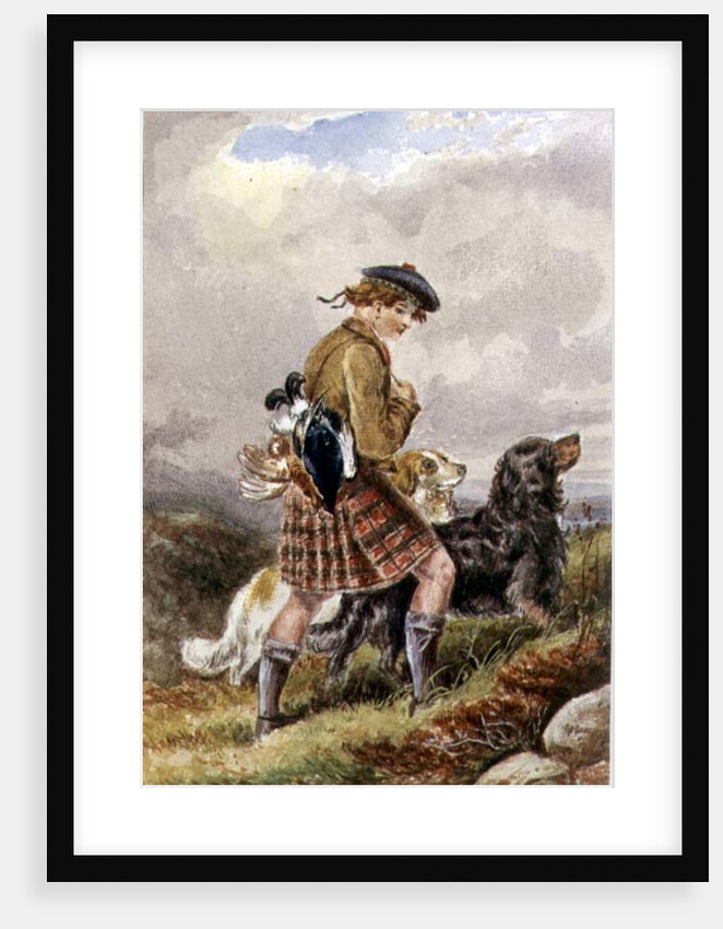 Young Scottish Gamekeeper with Dead Game, c.1865 by English School