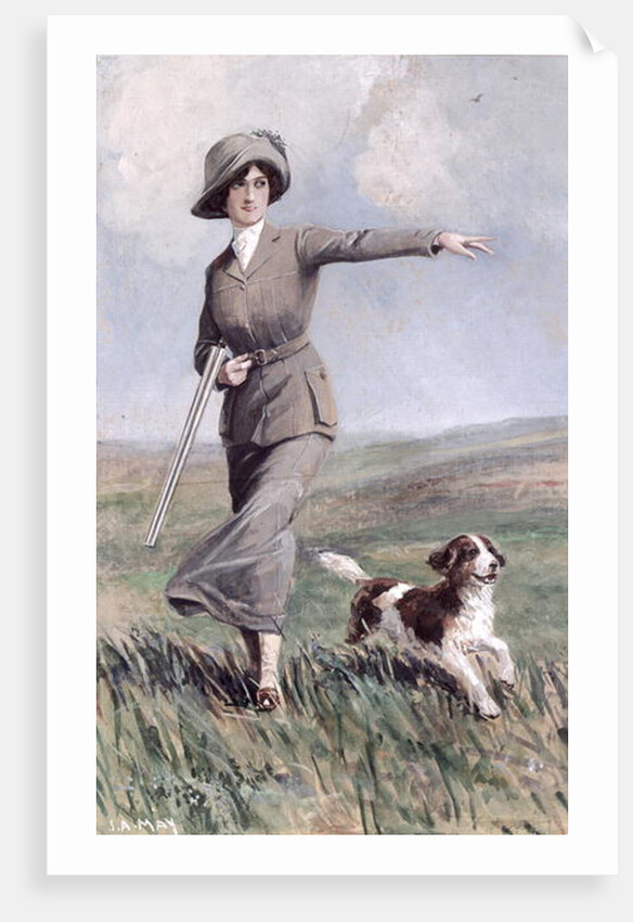 A Lady out Shooting by S.A May