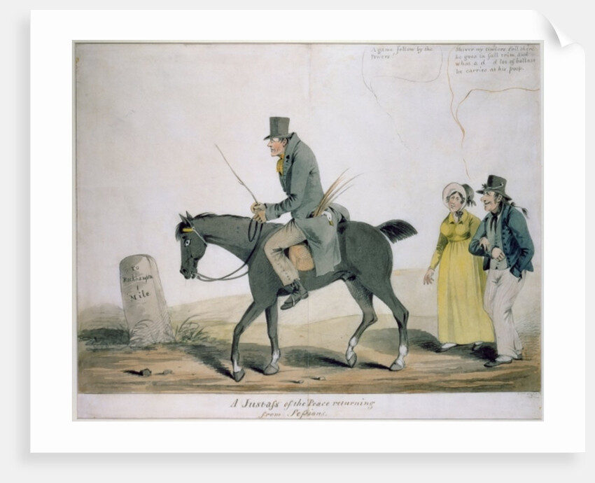 A Justass of the Peace Returning from Sessions by Henry William Bunbury